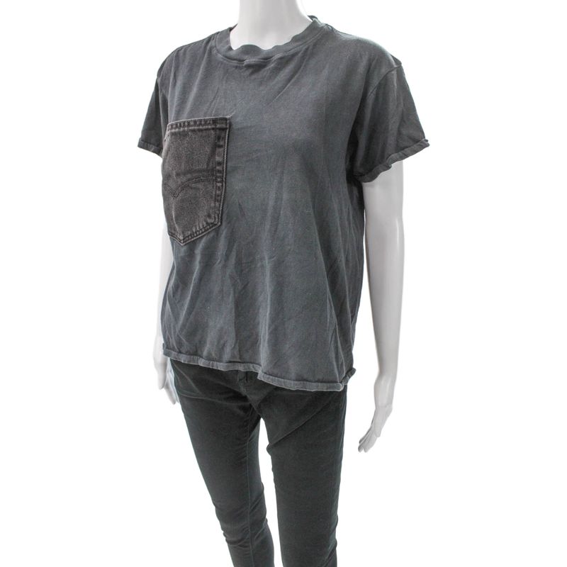 Alyson Eastman Unisex Gray Cotton Blend Crew Neck Short Sleeve T-Shirt Size S — image 2 of 4